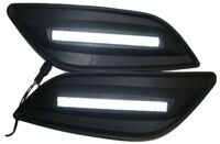 Заглушки в передний бампер с ходовыми огнями ДХО для Ford Focus 2 с 2008-2011 год рестайлинг, SVS