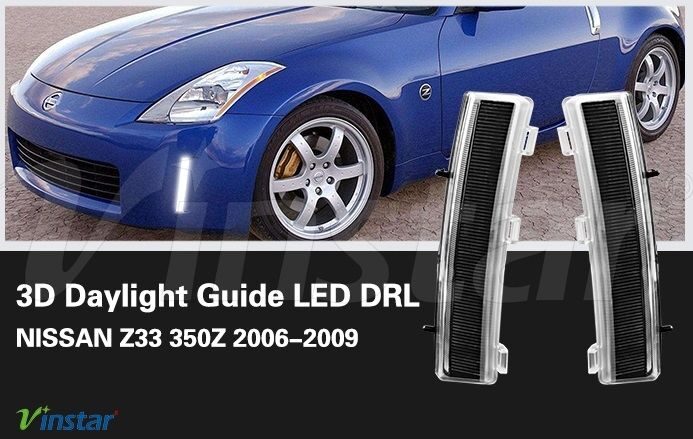 Штатные ходовые огни с указателем поворота для Nissan 350Z/Z33 06-09 (Smoke), Vinstar